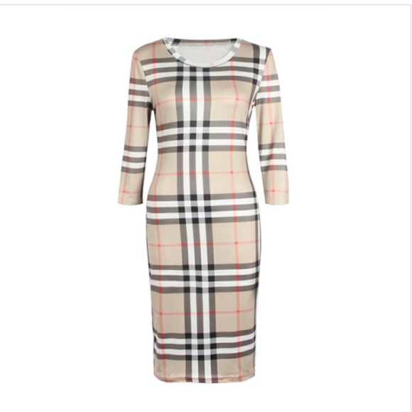 burberry print dress